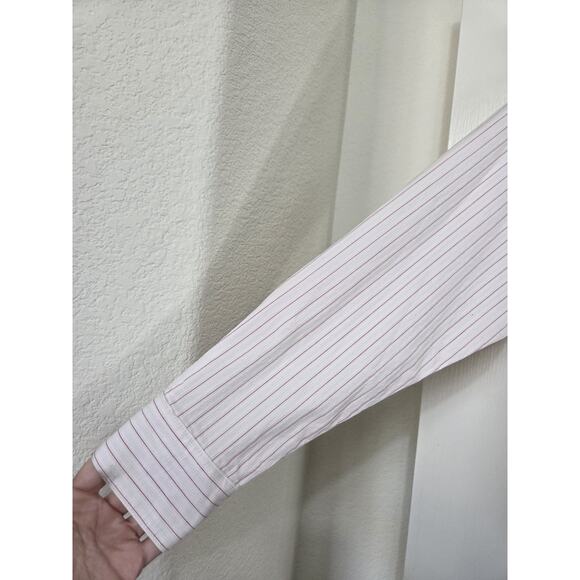 Old Frontier Clothing Co. Western Cream Red Stripe Club Collar Shirt Men's Small - Picture 7 of 14